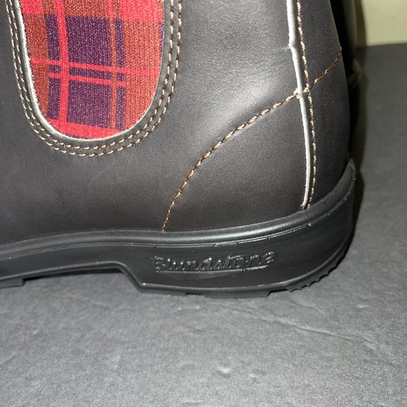 New Women's Blundstone Chelsea Boots Size 10 Stout Brown Tartan Plaid Hiking - Picture 4 of 11